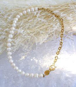 Mawu Chunky Ringed Pearl Necklace