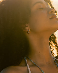 Gold Teardrop Hoop Earrings