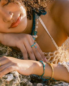 Paradiso Recycled Beach Glass Charm Ring