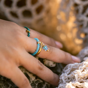 Arctic Glow-In-the-Dark Beads Ring