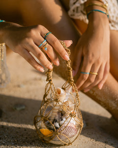 Paradiso Recycled Beach Glass Charm Ring