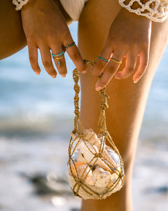 Paradiso Recycled Beach Glass Charm Ring