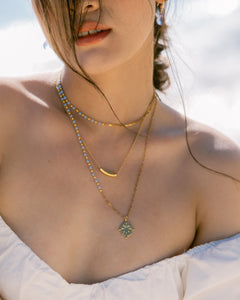 Summer Sun Medallion Long Necklace