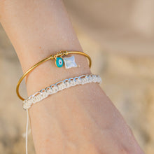 Load image into Gallery viewer, Haliya Evil Eye Charm Bangle