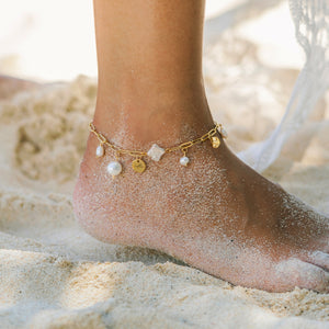 Haliya Mixed Pearls Anklet