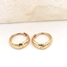 Load image into Gallery viewer, "Isla" Everyday Surf Earrings, 18K Gold-Plated Stainless Steel Hoop Studs