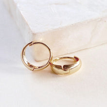 Load image into Gallery viewer, "Isla" Everyday Surf Earrings, 18K Gold-Plated Stainless Steel Hoop Studs