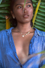 Load image into Gallery viewer, "Mermaid's Tale" Mini Baroque Pearls Necklace, 18K Gold-Plated Stainless Steel, 17 inch