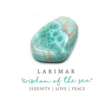Load image into Gallery viewer, Larimar "Wisdom Of The Sea" Earrings, 18k Gold-Plated Brass Earrings