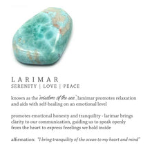 Load image into Gallery viewer, Larimar "Wisdom Of The Sea" Earrings, 18k Gold-Plated Brass Earrings