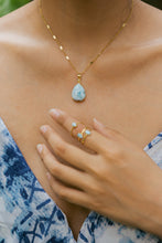 Load image into Gallery viewer, "Wisdom Of The Sea" Larimar Pendant, Set In 14K Solid Gold (1 Piece Only)