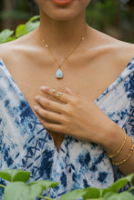 Load image into Gallery viewer, "Wisdom Of The Sea" Larimar Pendant, Set In 14K Solid Gold (1 Piece Only)